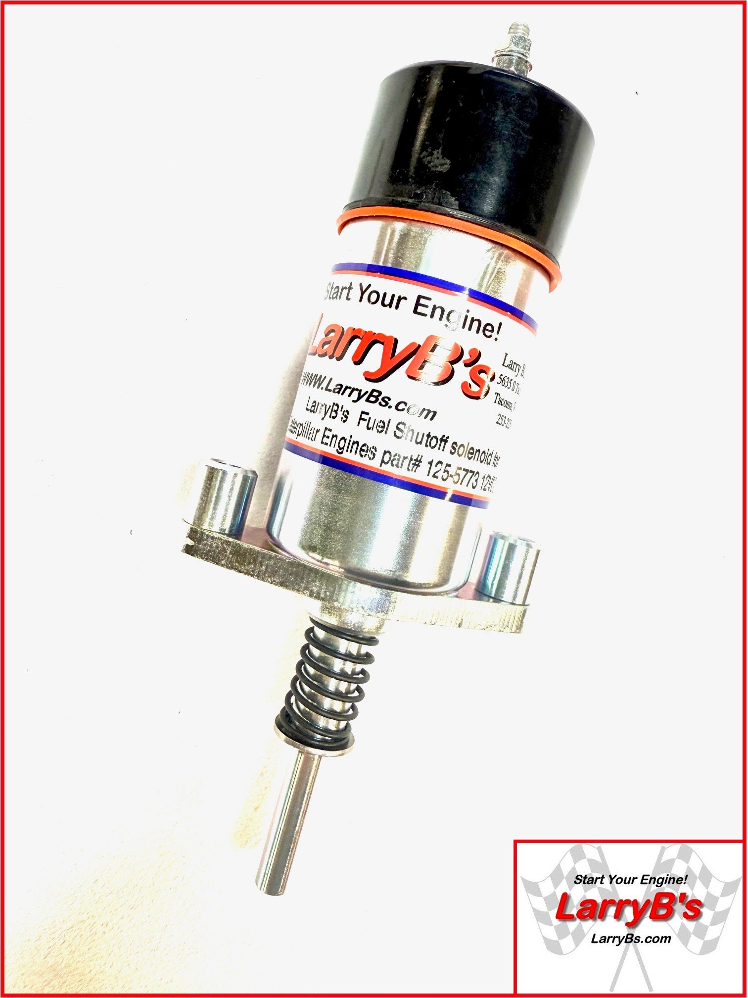 LarryB's 125-5773 Fuel Shutoff Solenoid, fits Caterpillar engines 12V