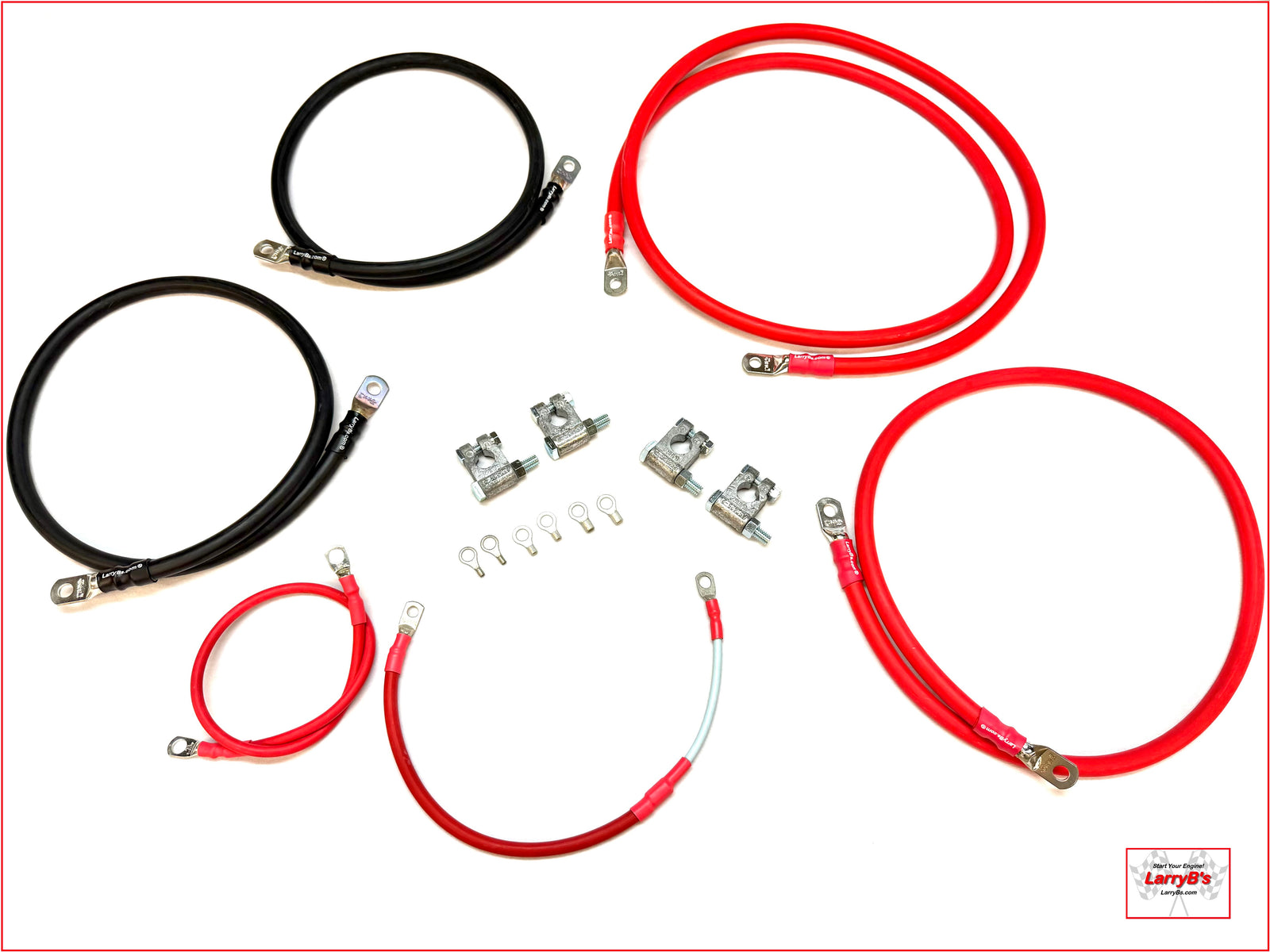 LarryB's Complete Replacement Battery Cable Kit for 2003-2009 Dodge Ram Cummins