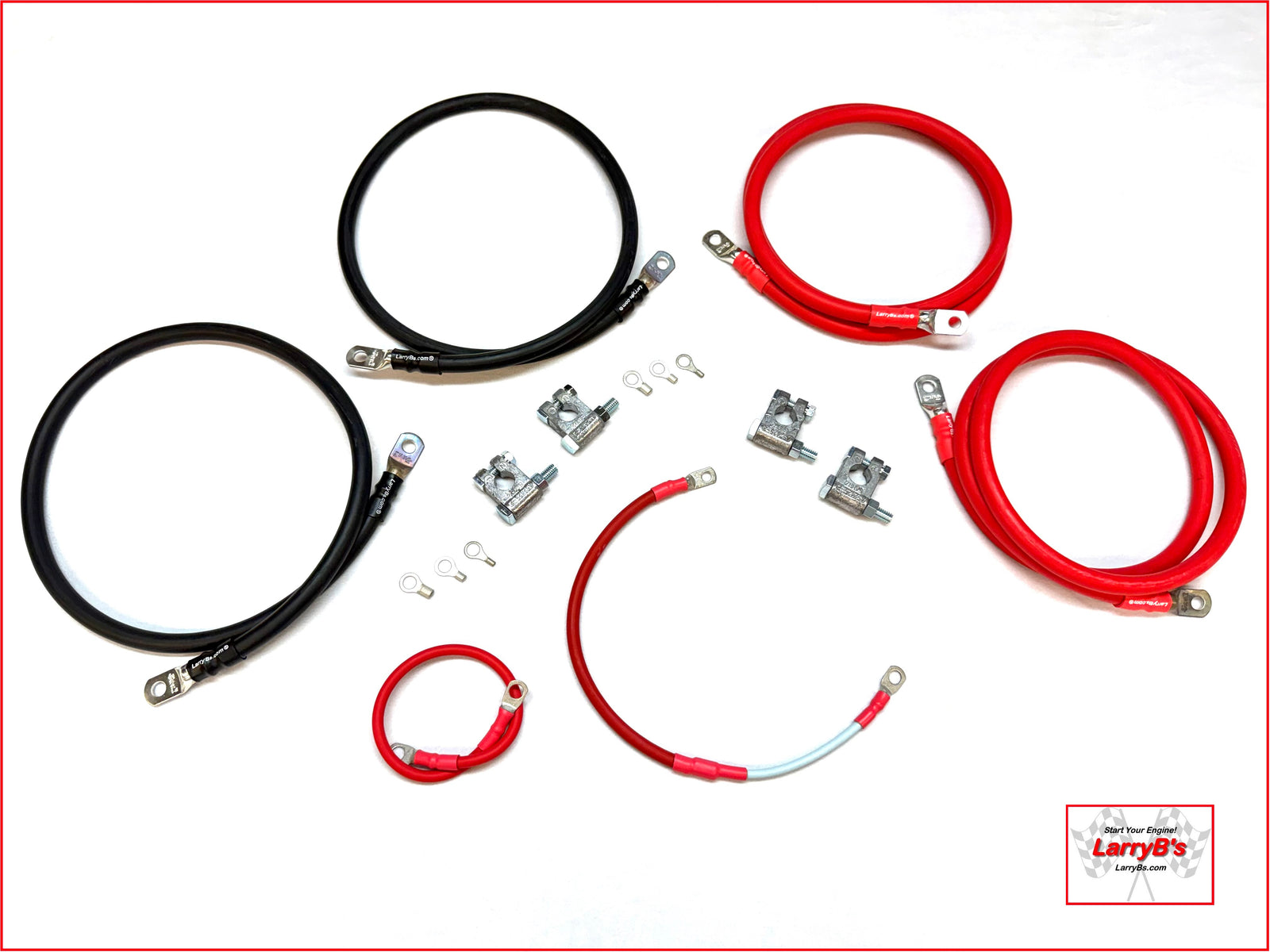 LarryB's Complete Replacement Battery Cable Kit for 1994-2002 Dodge Ram Cummins
