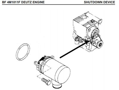 LarryB's Deutz 1011 / 2011 Fuel Shut Off Solenoid, 04287583, 04287116, 12 V