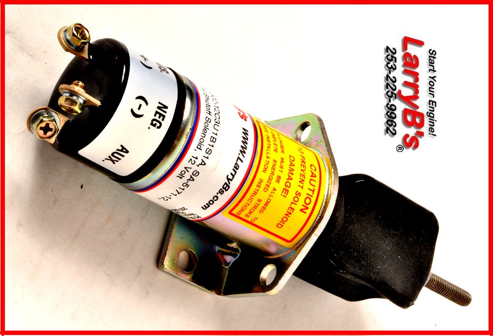 LarryB&#39;s  SA-5171-12, 1502-12C3U1B1S1A, Bobcat Yanmar Kubota Fuel Solenoid  12 V