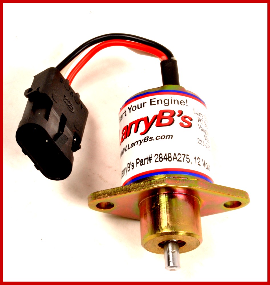 2848A275, SA-4934-12, Perkins Hyster Diesel Fuel Shutoff solenoid 12 V