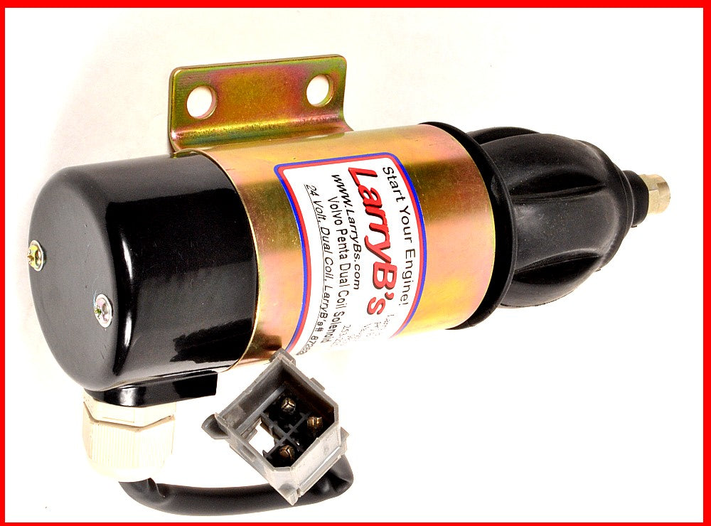 Close Out! LarryB&#39;s Volvo Penta Solenoid, 872825, Dual Coil, 24 Volt, 3 Wire