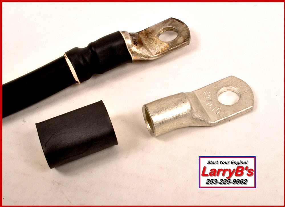 LarryB&#39;s  Neg- Battery Cable Repair End, Crimp and/or Solder, 2/0 AWG x 3/8&quot;.