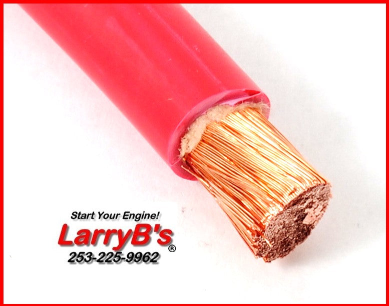 LarryB&#39;s Welding Grade Battery Cable By the Foot,  2/0 Red