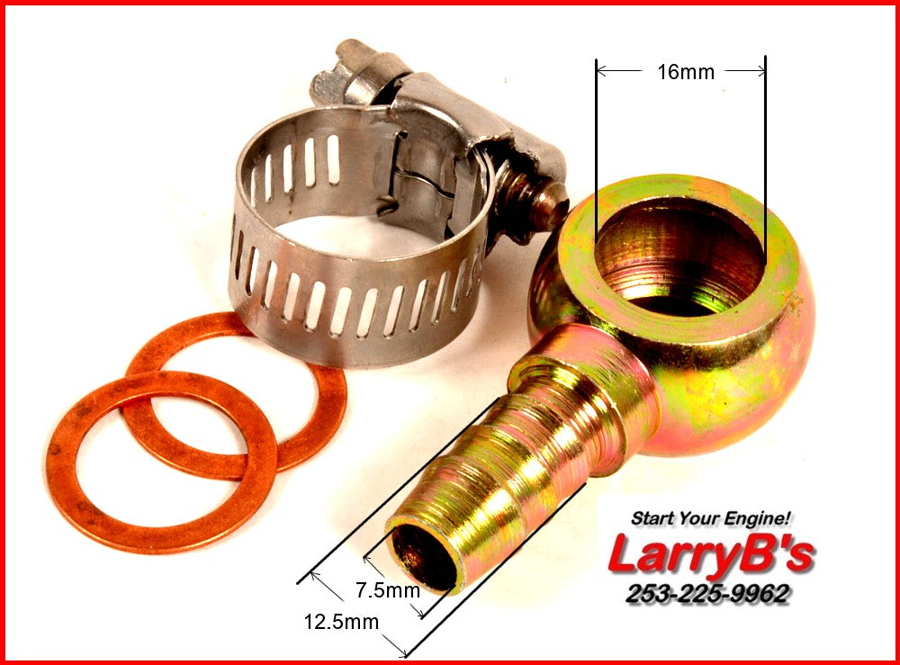 LarryB&#39;s 16mm banjo Fitting, seals &amp; clamp