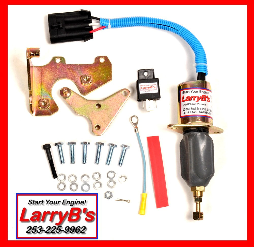 LarryB's 94-98 Dodge Diesel Fuel Shut Off Solenoid Mechanics Complete FIX KIT