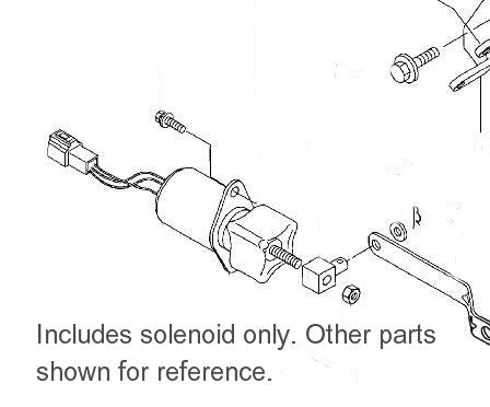 LarryB's SA-3840-T, 119807-77800 Fuel Stop Solenoid For Yanmar 4TNE94 4TNE98 12V